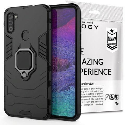 Puzdro Alogy Stand Ring Armor pre Samsung Galaxy M11 / A11 čierne