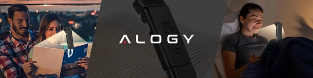 Alogy Clip Lamp LED čítacia lampa s nabíjateľnou sponou na knihy, čierna