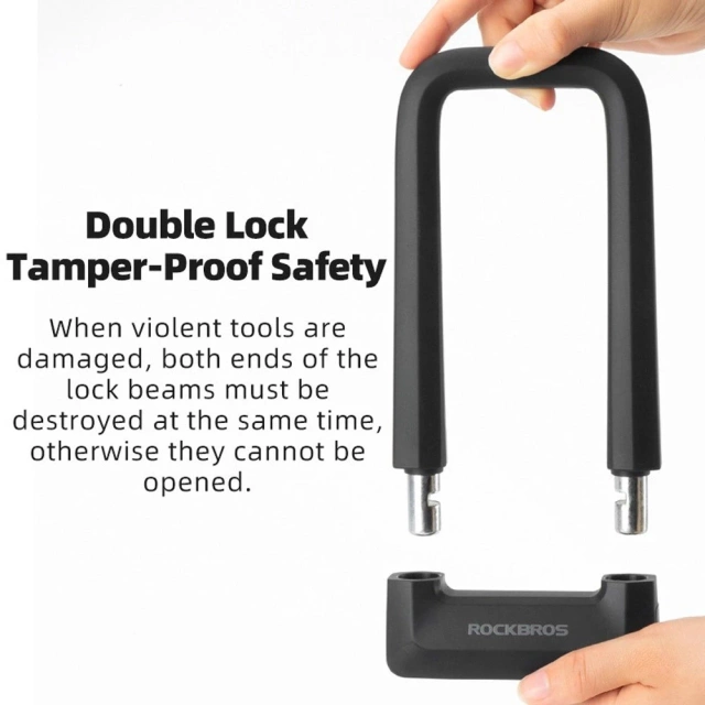 Rockbros RKS626 U-lock bicycle lock - black