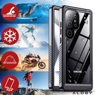 Etui do Samsung Galaxy S24 Ultra Pancerne wodoodporne IP68 360 Armor Case Alogy czarne