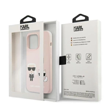 Karl Lagerfeld KLHMP13XSSKCI iPhone 13 Pro Max 6,7" Hardcase jasnoróżowy/hellrosa Silikon Ikonik Karl