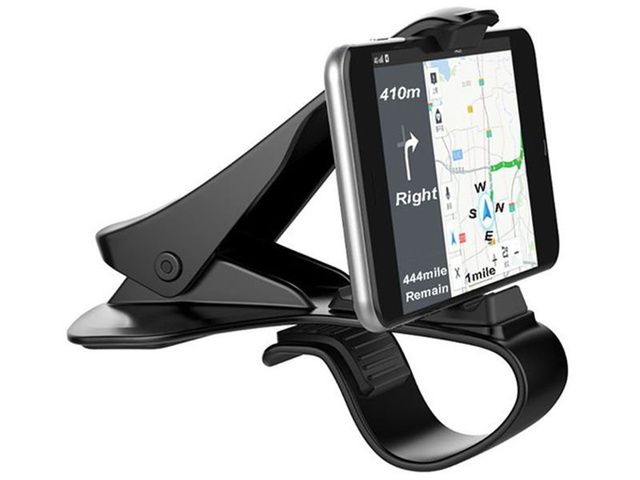 Držák do auta s klipem na klip na palubní desku černý