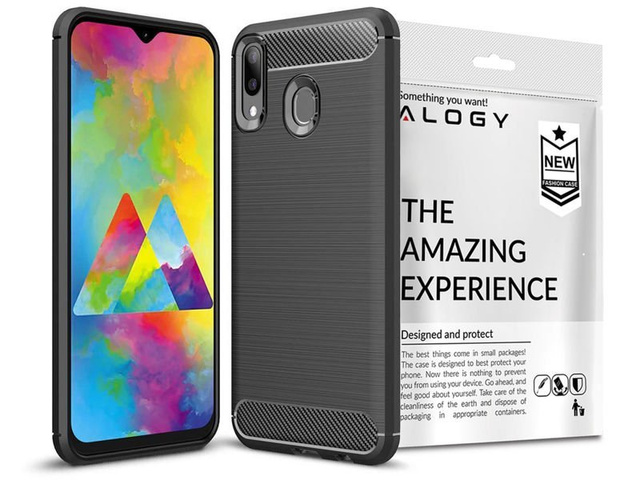 Чохол Alogy Rugged Armor для Samsung Galaxy M20 чорна Захисна плівка Alogy