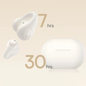 Słuchawki Baseus Bass 15 Clip OWS + Kabel USB-C 30cm Białe