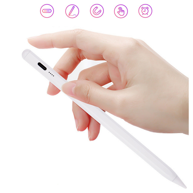 Přesné značkovací a skicovací pero s magnetickou tužkou pro Apple iPad Pro/ Air/ Mini White