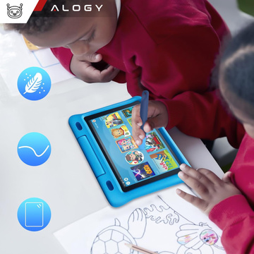 2x Dotykové kapacitné dotykové pero pre telefón Tablet Alogy Dotykové pero pre deti 10 cm Modré