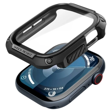Púzdro Spigen Tough Armor z tvrdeného skla pre Apple Watch 10 (46 mm) čierne