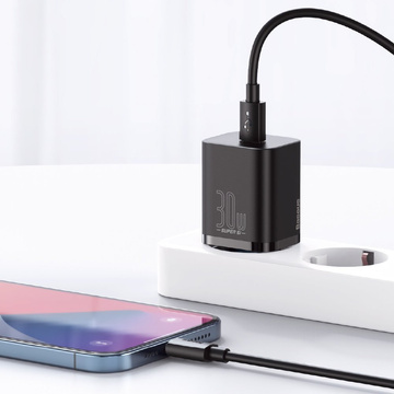 Wall charger Baseus Super Si USB-C Type C PD Power Delivery 30W Black