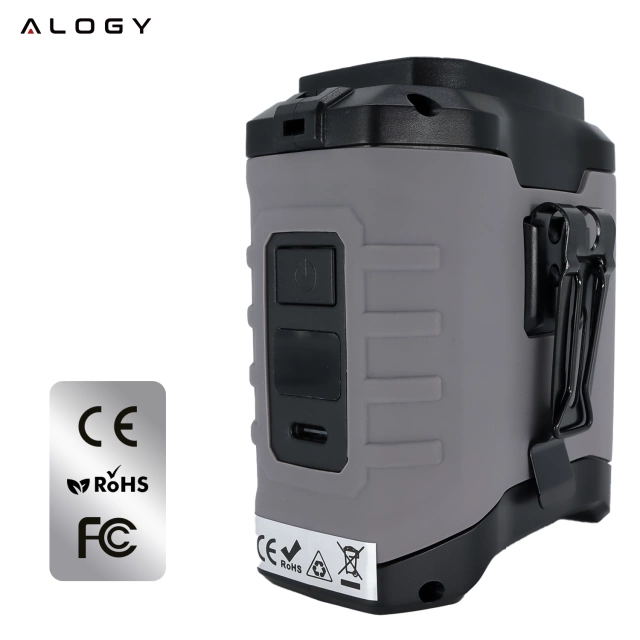 Ventilátor s klipem na opasek, baterie 4000 mAh, 5 rychlostních stupňů, doba provozu 8–40 hodin, nabíjení přes USB, pro použití na stavbách, venku, na turistiku, pro letní práci, powerbanka