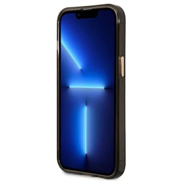 Pevné puzdro Etui Guess GUHMP13XHTCMK pre iPhone 13 Pro Max 6,7" Gold Outline Translucent MagSafe