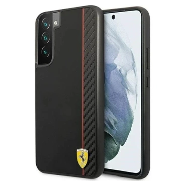 Etui Ferrari FESAXHCS22MBK do Galaxy S22 S906hardcase On Track Carbon Stripe czarny/black