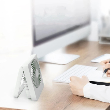 Větrný mlýn Alogy bezhlučný Mini Ventilátor složený na stůl, nastavitelný Bílý