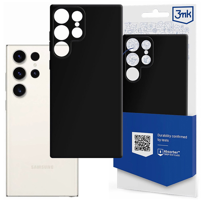 Puzdro pre Samsung Galaxy S24 Ultra 3mk Matt Case Kryt krytu Matné čierne zadné sklo