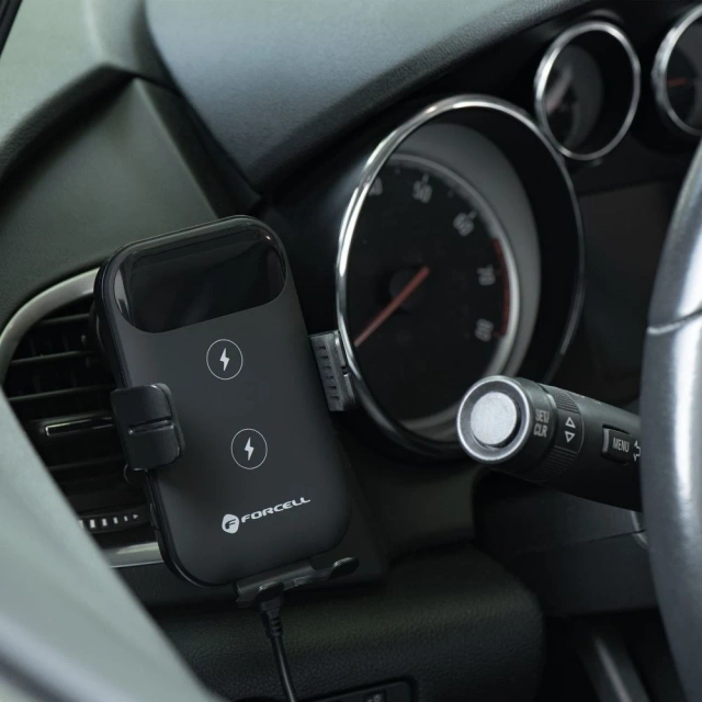 Uchwyt samochodowy Forcell HS4 15W Qi do kratki z automatyczny