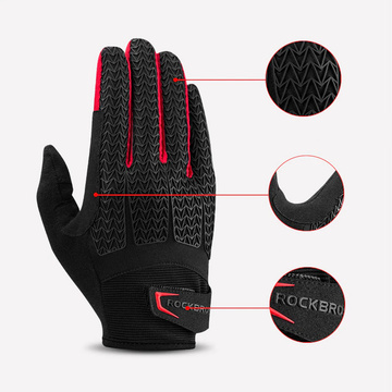 Fahrradhandschuhe XL RockBros Fahrradhandschuhe S169-1BR-XL Schwarz-Rot