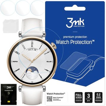 3x Hybridní sklo pro Huawei Watch GT 4 41mm 3mk Watch Protection Screen [3 ks.]