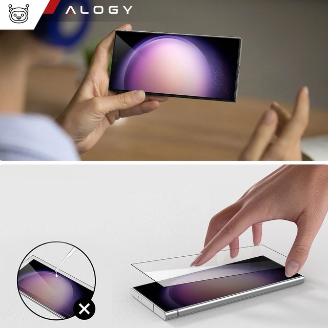 Загартоване скло для Alogy Full Glue case friendly case для Samsung Galaxy S24 Ultra Black