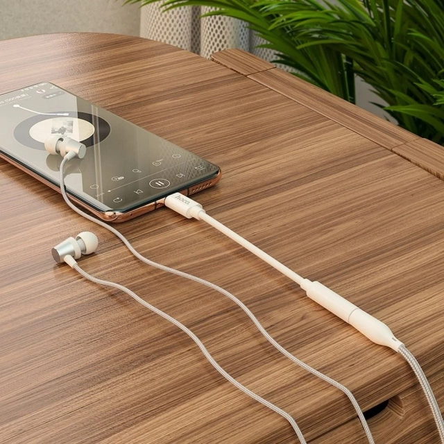 HOCO AUX-Adapter Typ C auf Klinke 3,5 mm LS30 Weiß