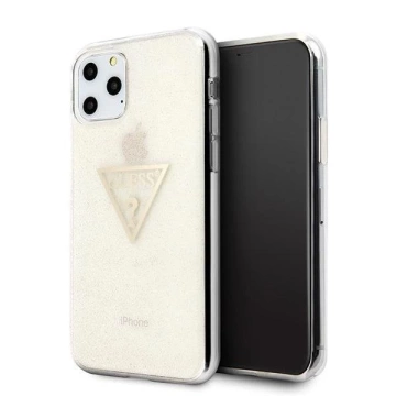 Guess GUHCN58SGTLGO iPhone 11 Pro złoty/zlatý pevný obal Glitter Triangle