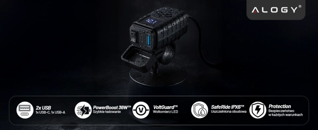 Alogy Plug Extender Steckdosenverteiler Splitteradapter Verlängerungskabel mit Qi-Induktionsladegerät 4x EU-Stecker 4x USB 2x USB-C Schwarz