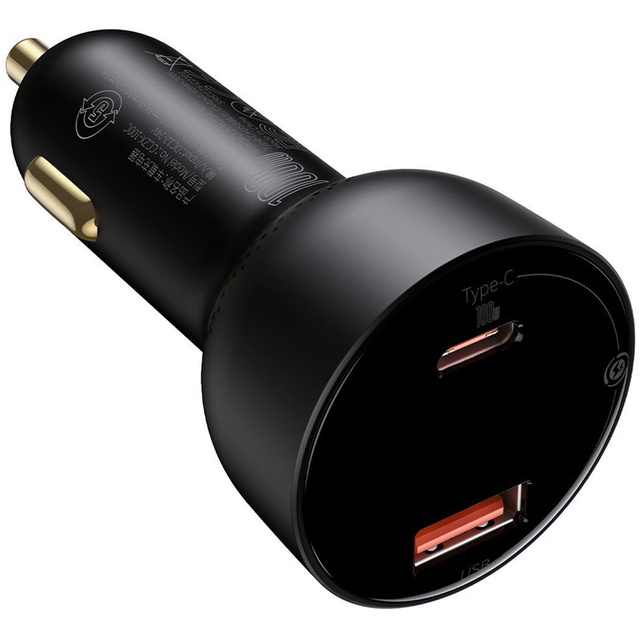 Baseus Superme USB Type C 100W PPS QC PD car charger Black