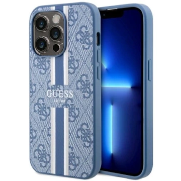 Etui Guess GUHMP14LP4RPSB na iPhone 14 Pro 6,1" pevné puzdro 4G Printed Stripes MagSafe