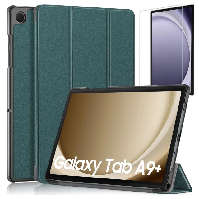 Pouzdro pro Samsung Galaxy Tab A9 Plus 2023 11" X210/X215/X216 obal na tablet pouzdro Alogy obal na knížku zelené sklo