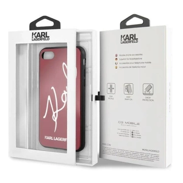 Захисний чохол для телефону Karl Lagerfeld KLHCI8DLKSRE для Apple iPhone 7/8/ SE 2020/2022 red/red hard case Signature Glitter