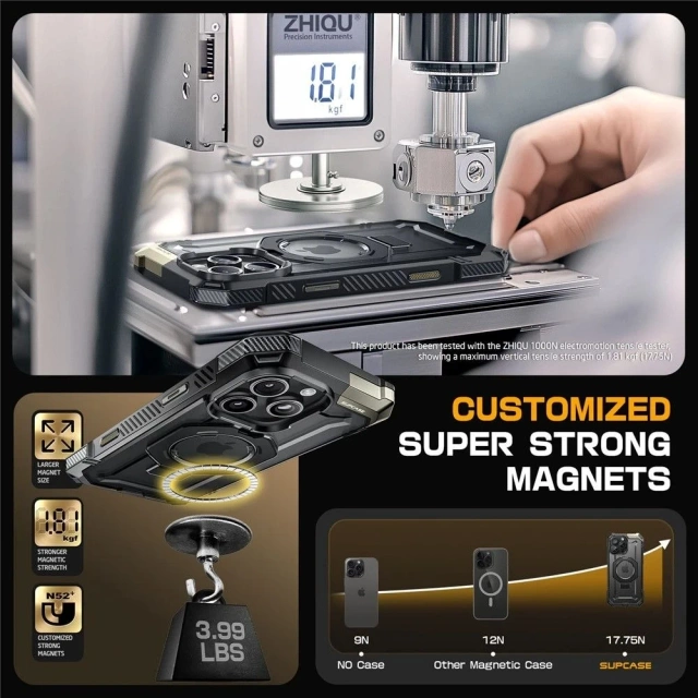 Etui Supcase UB Grip Mag Magsafe für iPhone 16 Pro Schwarz