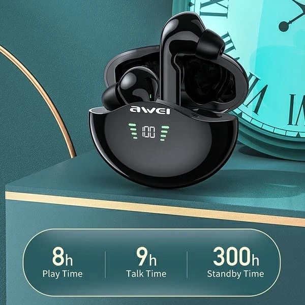 Dokovací stanice AWEI Bluetooth 5.3 T12P TWS Černá