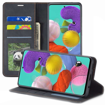 Etui z klapką portfel Alogy Forwenw skórzane do Samsung Galaxy S22 Ultra Czarne