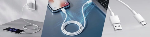 Xiaomi originální kabel USB - USB-C typ C silný rychlý 120W PD 6A 1M drát Bílý