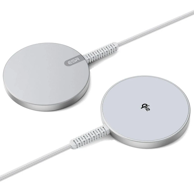 Esr Halolock Qi2 Mini magnetická Magsafe bezdrôtová nabíjačka 15W strieborná indukčná nabíjačka