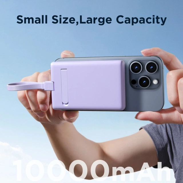 Powerbank 10000mAh Joyroom JR-PBM01 20W MagSafe with stand purple