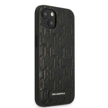 Ochranné pouzdro na telefon Karl Lagerfeld KLHCP13SMNMP1K pro Apple iPhone 13 Mini 5,4" pevné pouzdro černo/černý Monogram Plaque