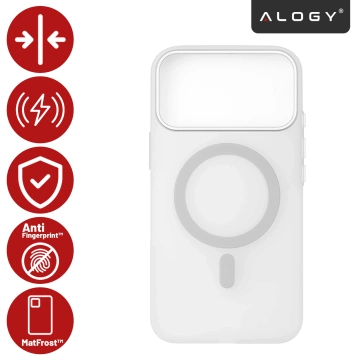 Etui do Apple iPhone 17 Pro – matowa obudowa do MagSafe z ochroną obiektywu, smukłe i odporne na zarysowania, idealne dopasowanie – Alogy Skinny MatteCase™ Białe