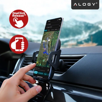 Alogy 3-in-1 car phone holder for the windshield, dashboard grille, cockpit Organizer