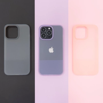 Kingxbar Plain Series case cover for iPhone 13 Pro Max silicone case purple