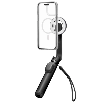 Selfie Stick Stick Stativ Spigen S571W MagSafe Bluetooth Držák telefonu Fotografie Dálkové ovládání Black