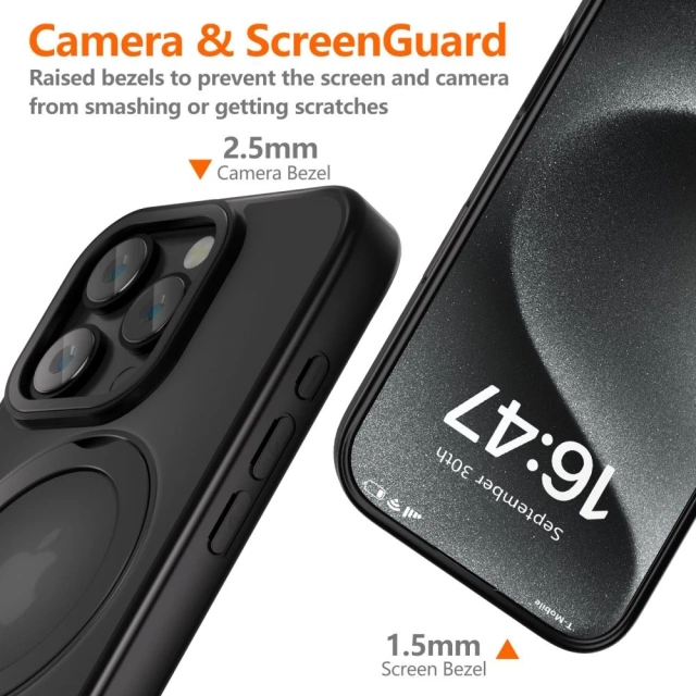 TECH-PROTECT MAGRING MAGSAFE IPHONE 16 PRO МАТОВИЙ ЧОРНИЙ