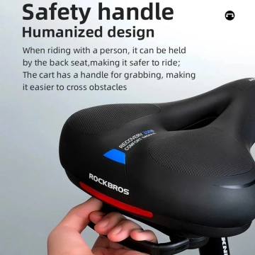 Велосипедне сідло Rockbros AQ-6090B - чорно-синє