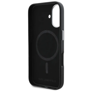 Чохол Karl Lagerfeld для iPhone 16 Plus 6.7" Black MagSafe Hardcase FW Metal Plate