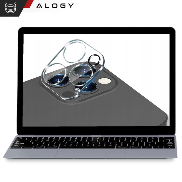 2x sklo šošovky fotoaparátu pre iPhone 15 Pro / 15 Pro Max Alogy šošovka číra priehľadná