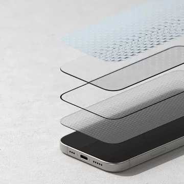 Ringke Easy Slide 2-Pack Privacy Glass iPhone 16 Pro Black
