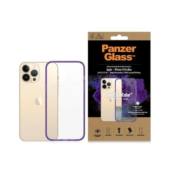 Etui do iPhone 13 Pro Max PanzerGlass ClearCase Antibacterial Military Grade