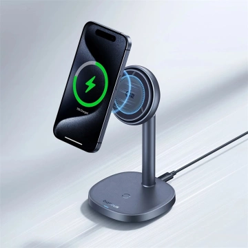 Baseus Orbit 2 Pro MagSafe Qi2 20W 2in1 Inductive Charger with Cooling Gray