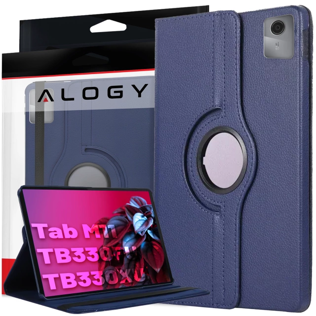 Puzdro 360 pre Lenovo Tab M11 10,95" TB330FU / TB330XU / TB331FC Otočný kryt na tablet Flip Cover Puzdro Alogy Navy Blue