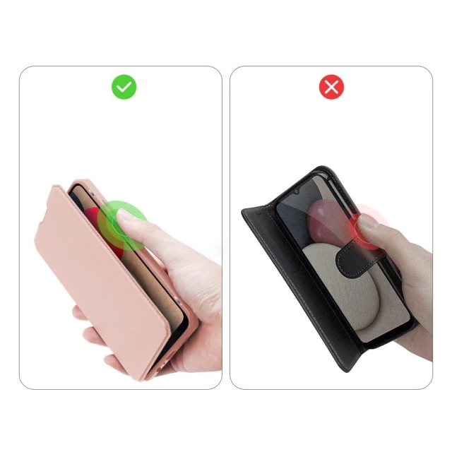 Чохол кобура DUX DUCIS Skin X з фліпом Samsung Galaxy A02s EU рожевий