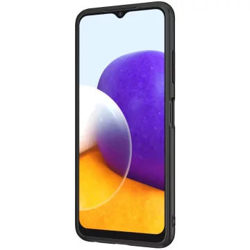 Nillkin Textured Case Strapazierfähige, verstärkte Hülle mit Gelrahmen und Nylon auf der Rückseite für Samsung Galaxy A22 4G schwarz