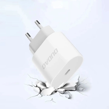 Dudao 20W USB-C Wall Charger with Cable - White
